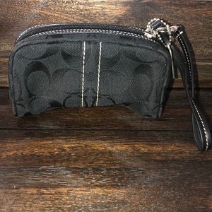 Black Coach Wristlet Change Purse
